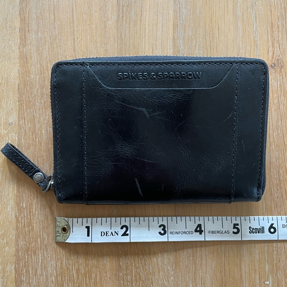 Black leather Spikes & Sparrow wallet